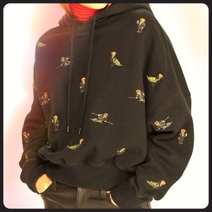 Polo Ralph Lauren bear print hoodie. NWOT